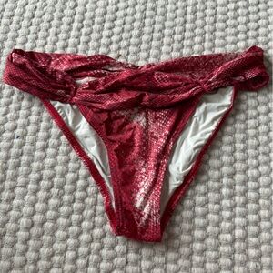 VIX red snake print bikini bottom